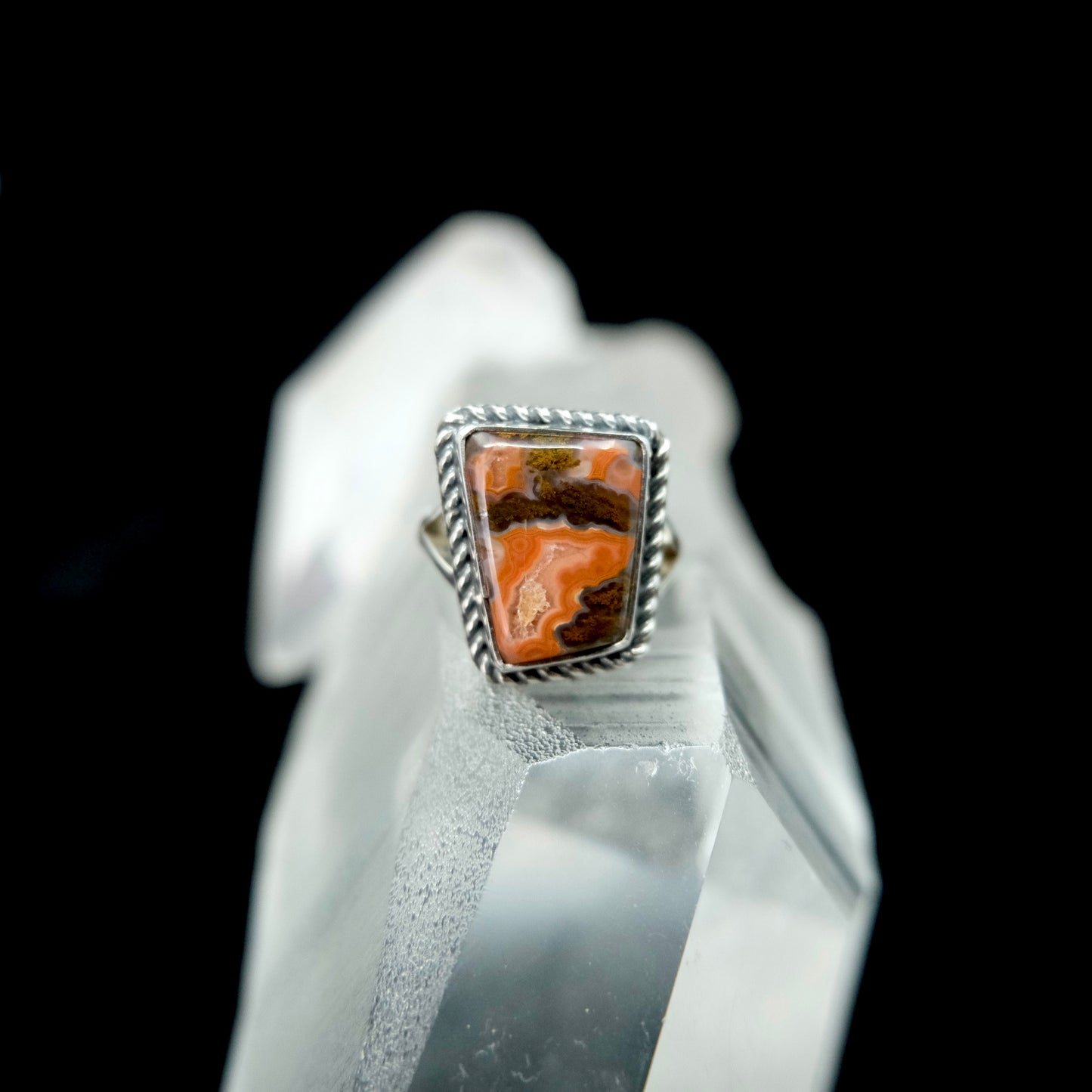Moroccan Seam Agate Ring {7.25}