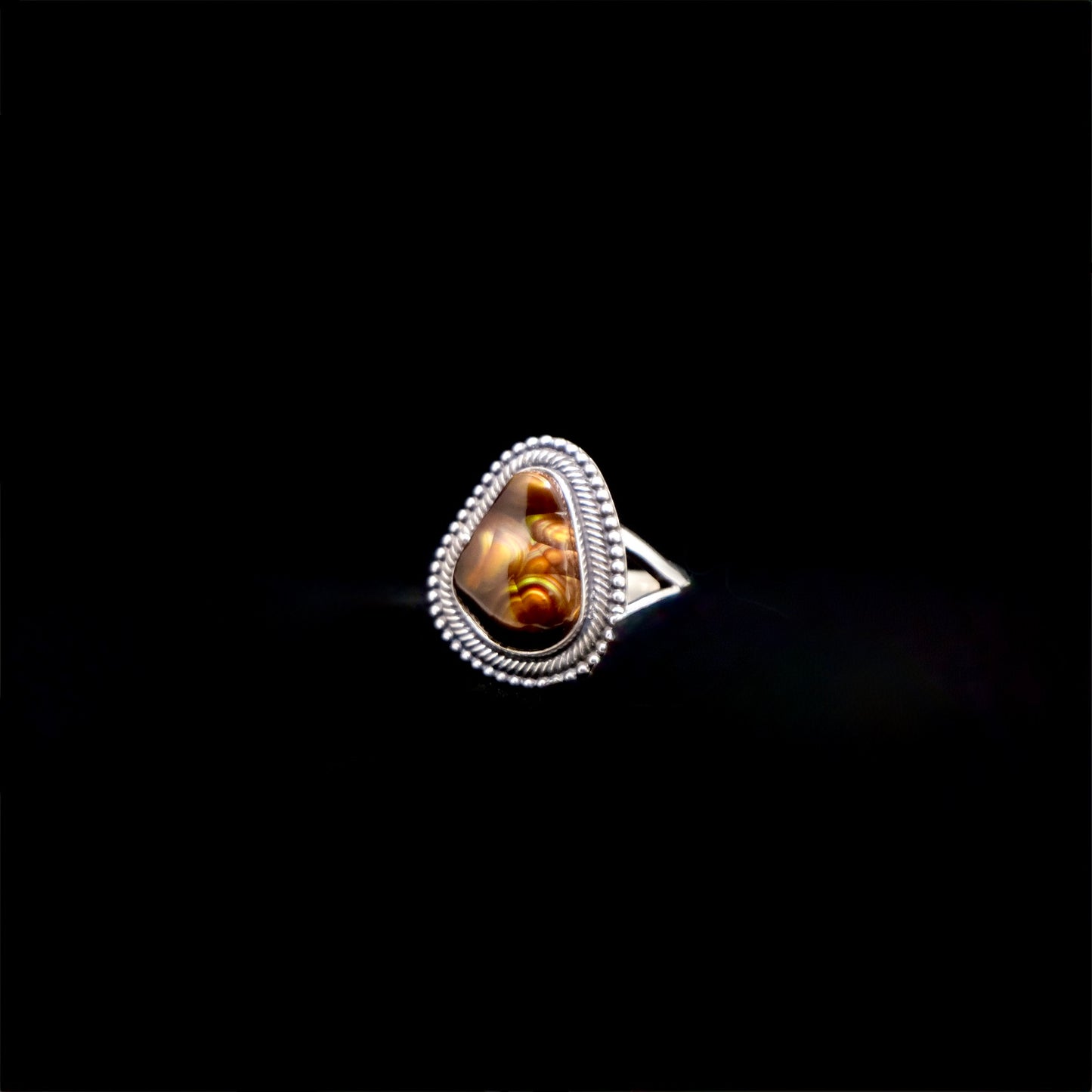 Mexican Fire Agate Ring {6}