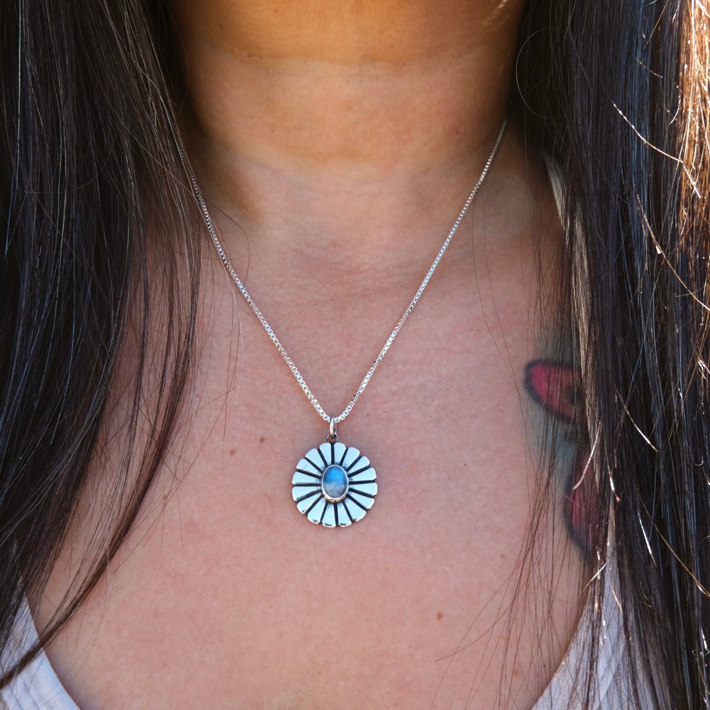 Mini Moonstone Sun Medallion