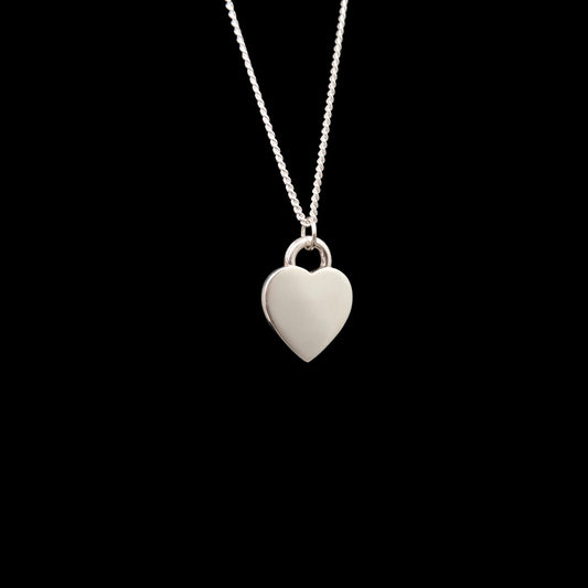 Sterling Heart Tag Pendant
