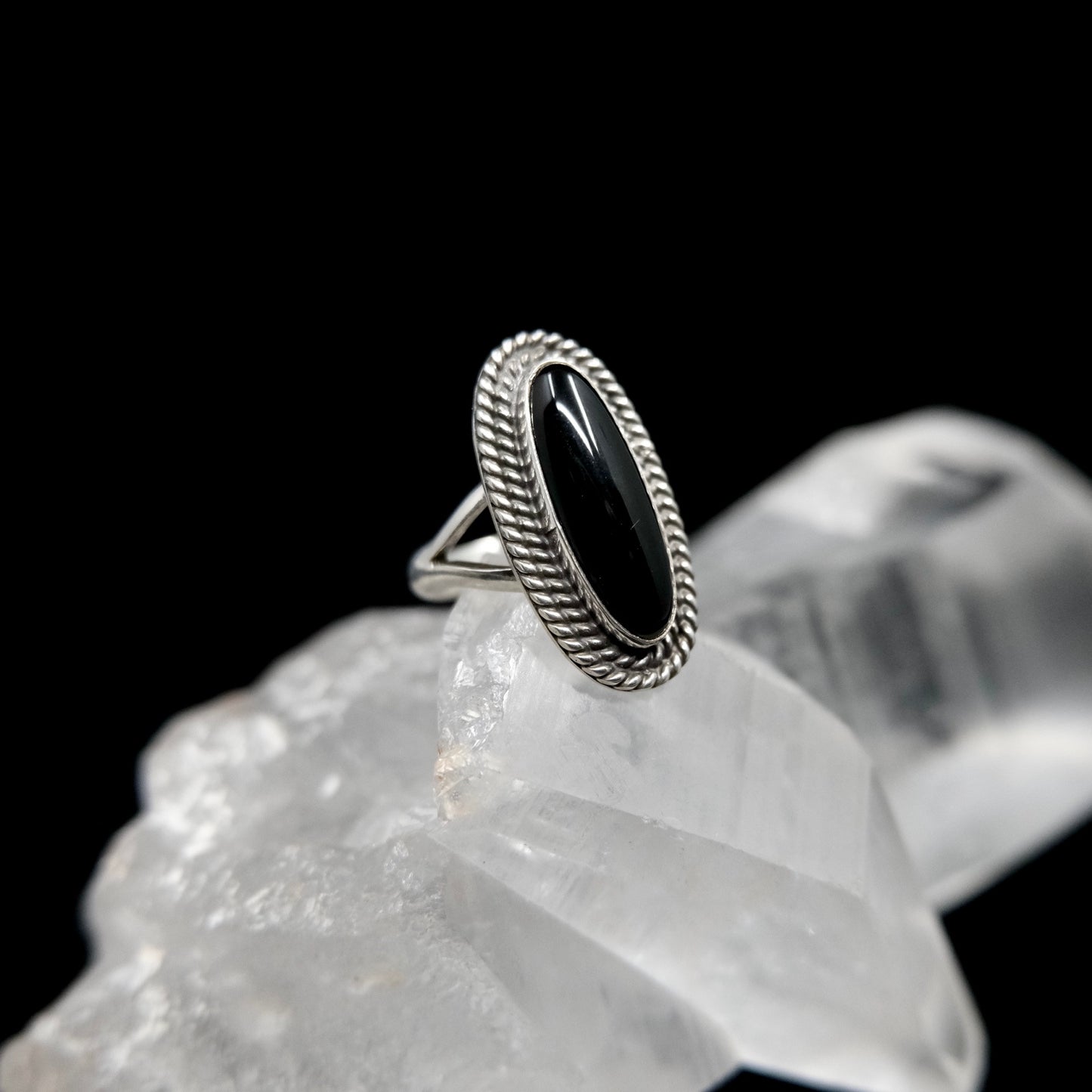 Onyx Double Braid Ring {8.25}