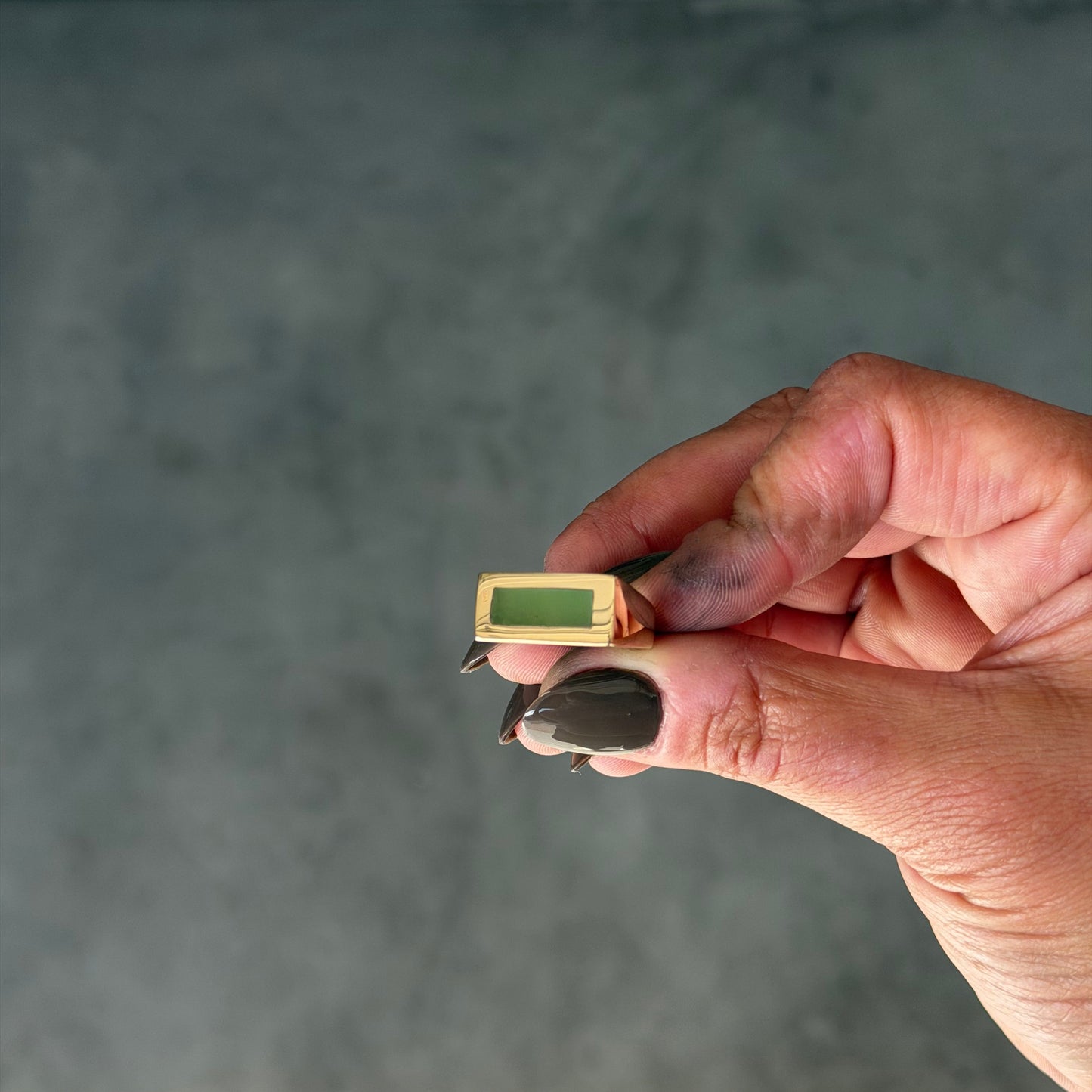 14k Gold Rectangle Signet