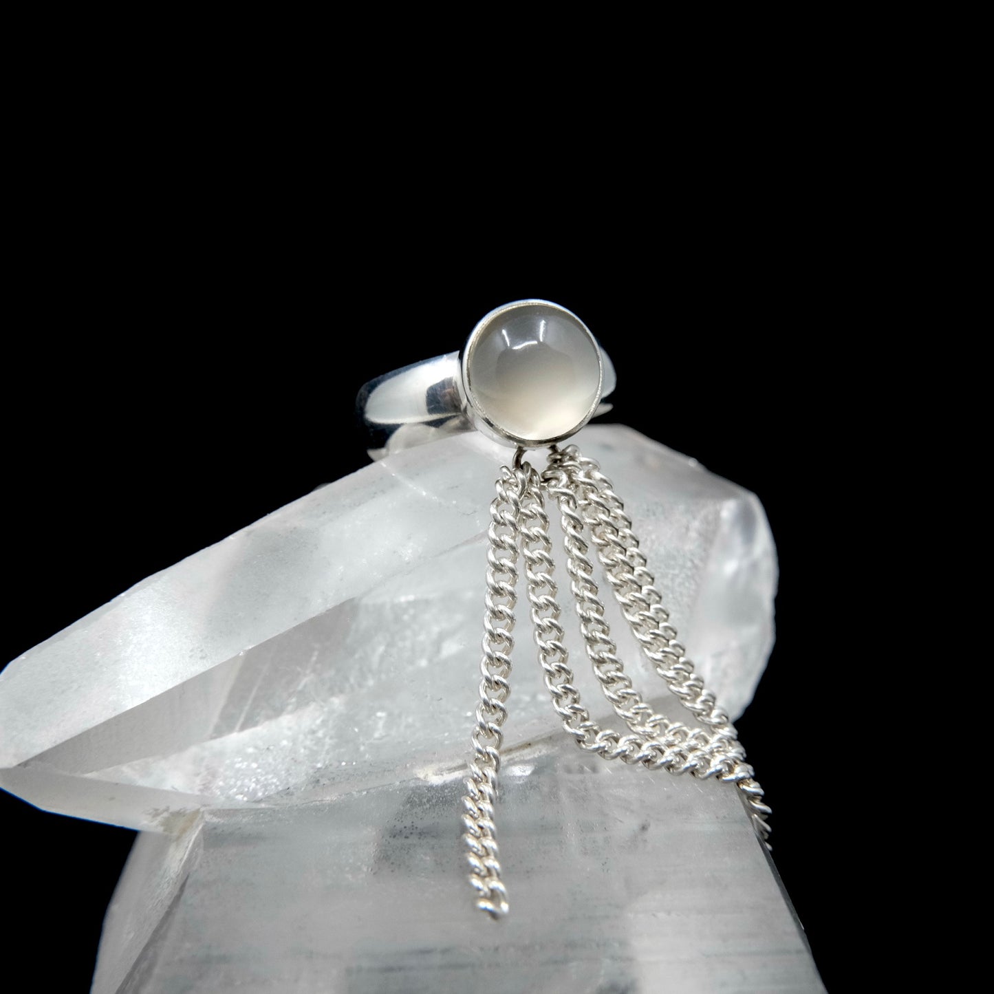 Moonstone Fringe Ring {7-7.5}