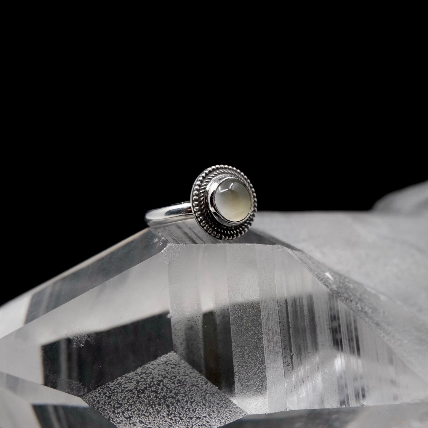 Grey Moonstone Ring {8.5}