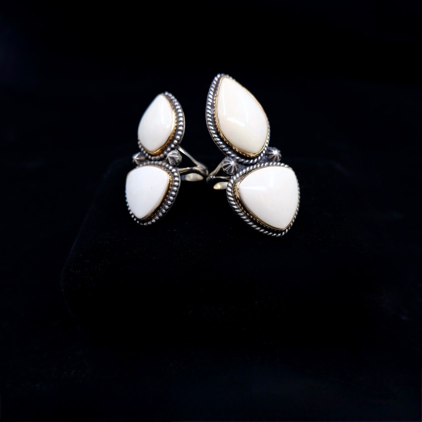 Ivory Creek Variscite Two Stone Statement Rings