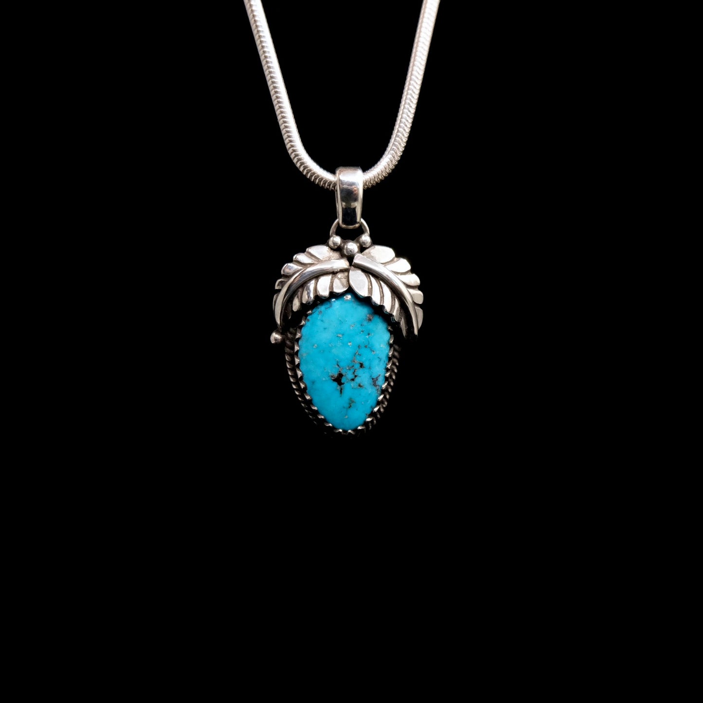 Turquoise Bloom Pendant Necklace