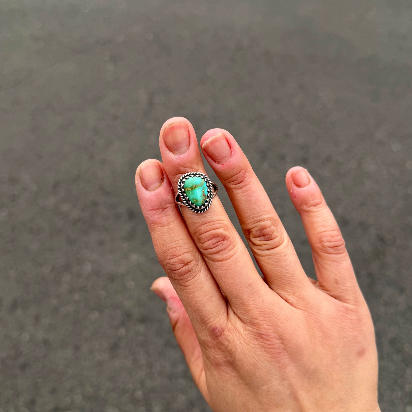 Stone Mountain Turquoise Ring {6}