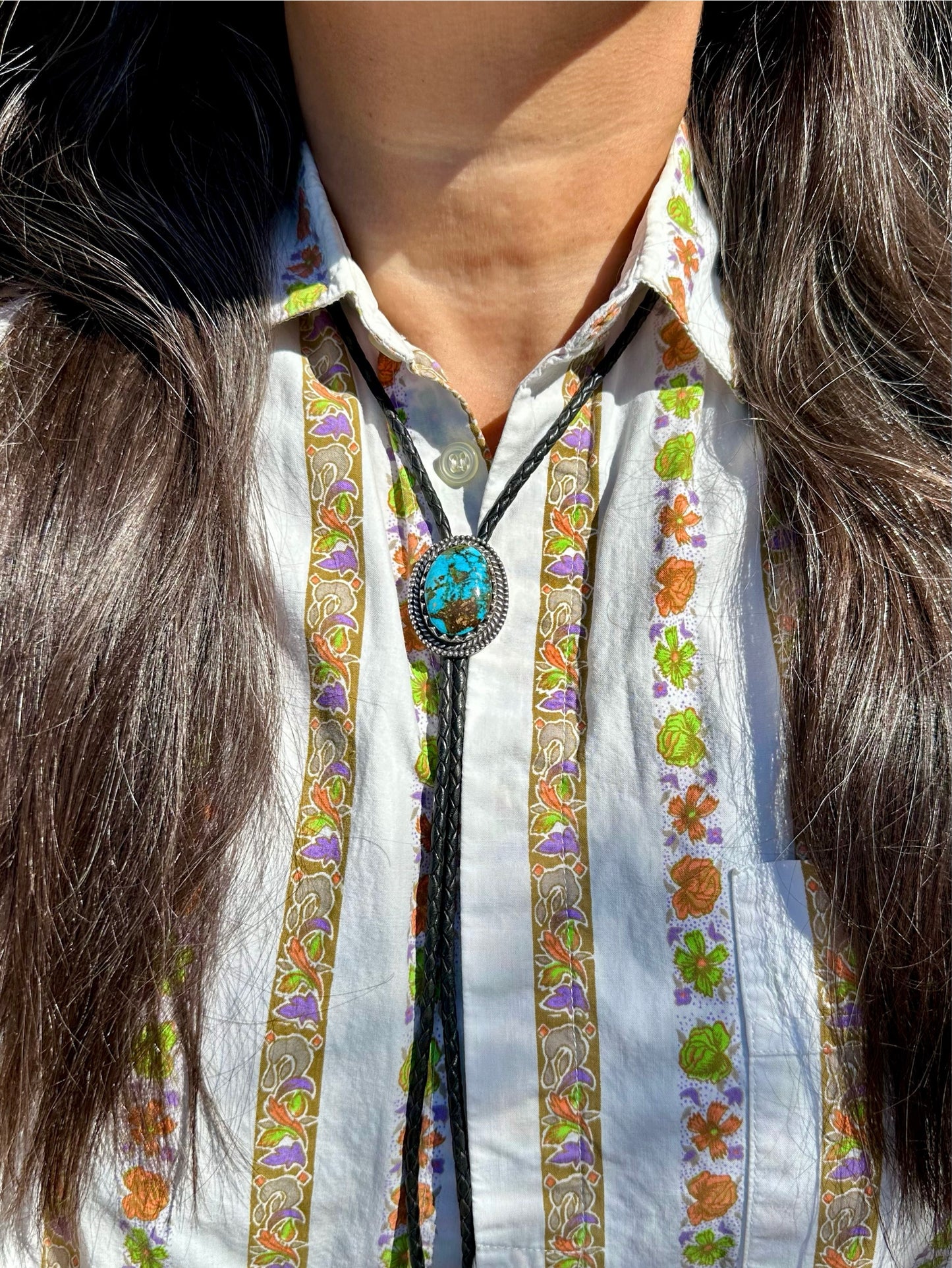 Turquoise Mountain Bolo tie