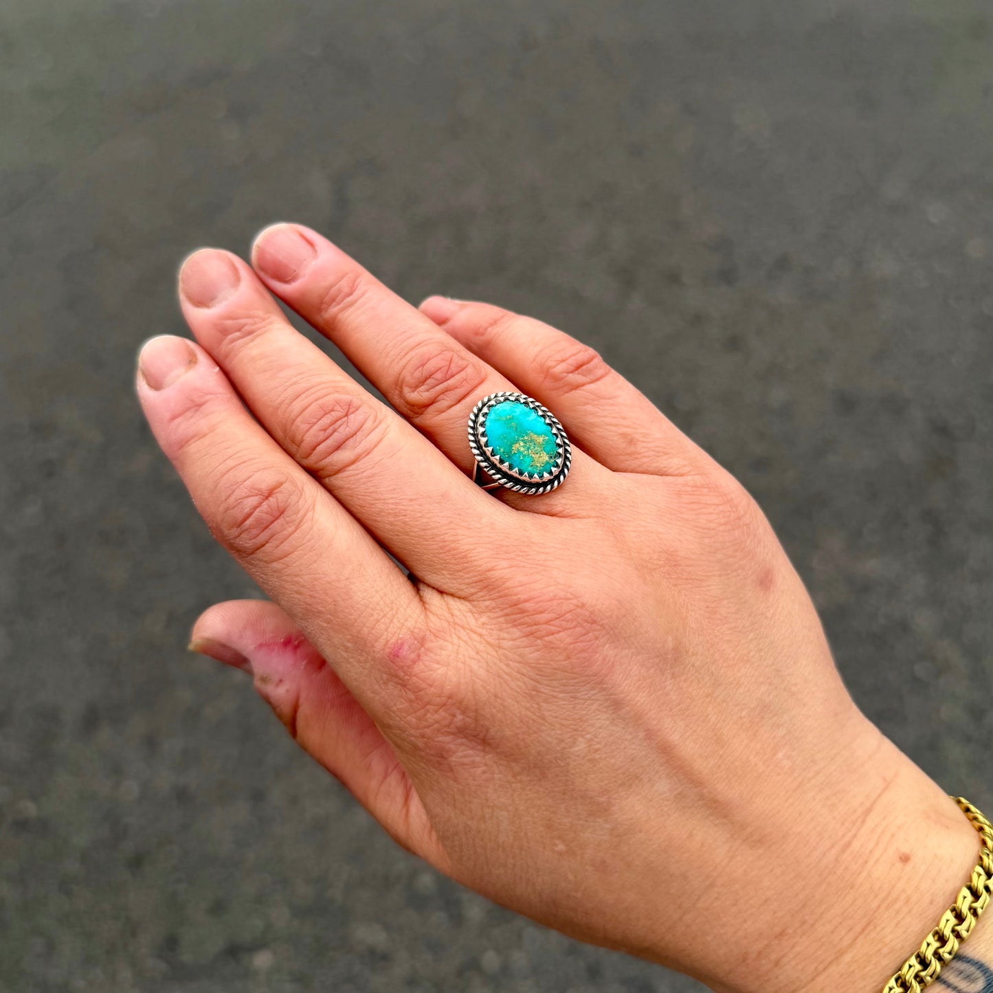 Stone Mountain Turquoise Ring {7}