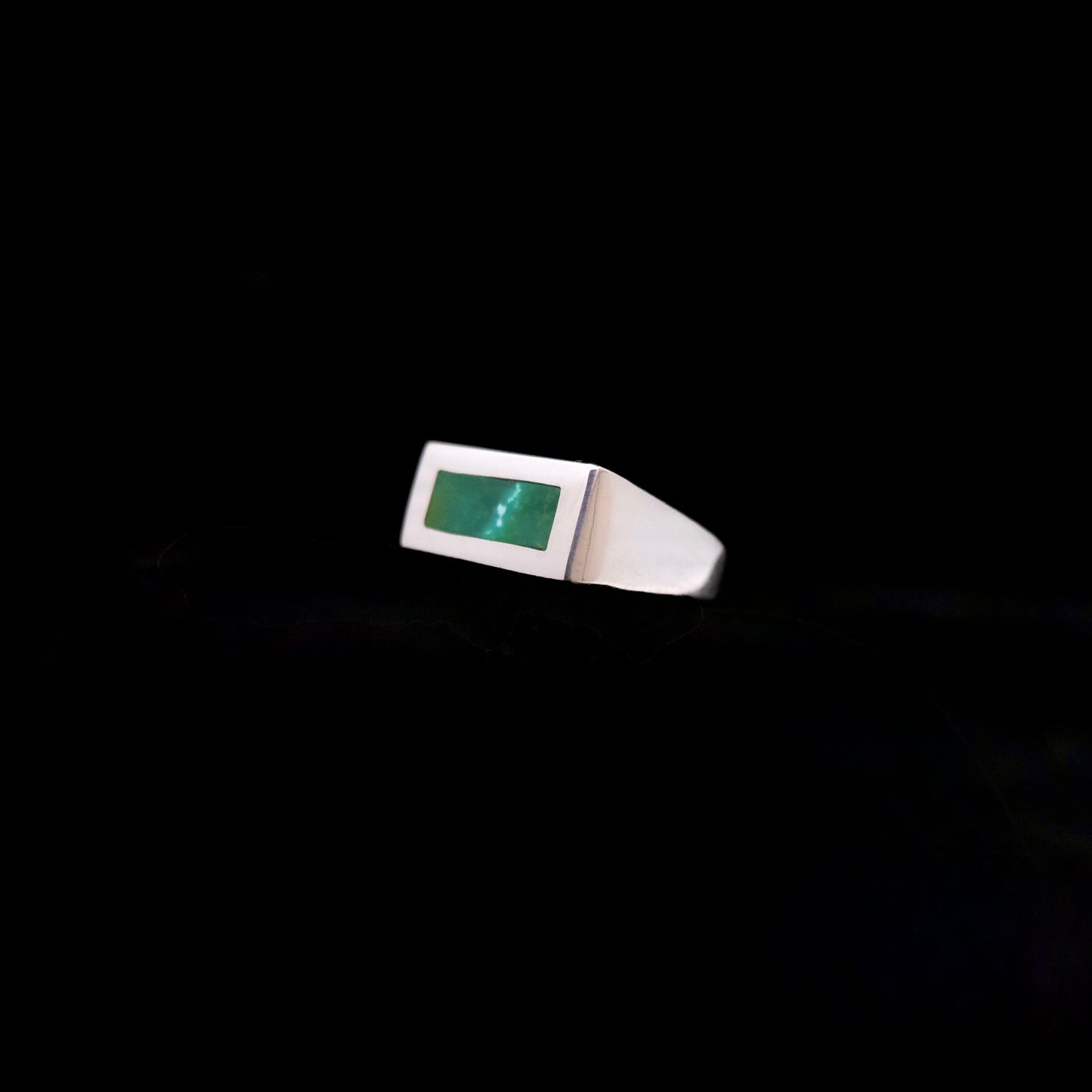 Rectangle Signet with Hardy Pit Turquoise {9}