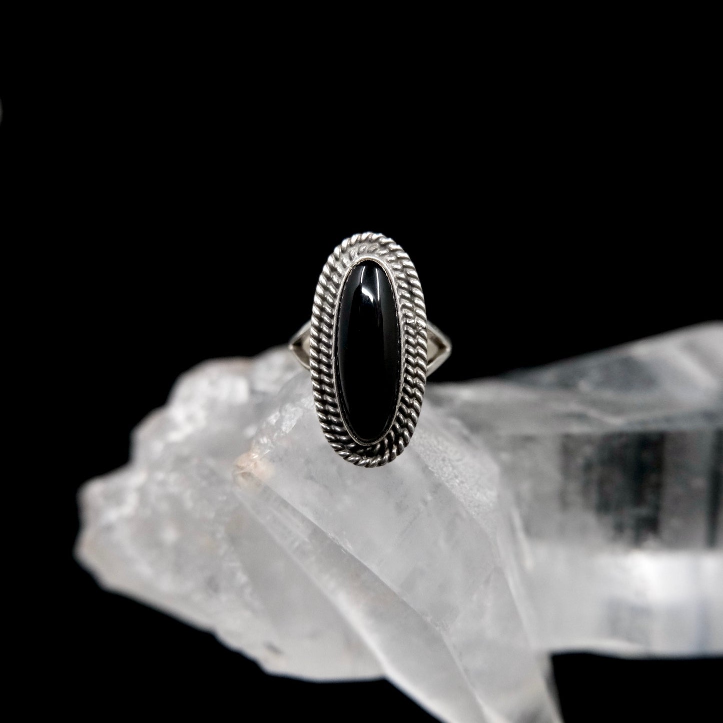 Onyx Double Braid Ring {8.25}