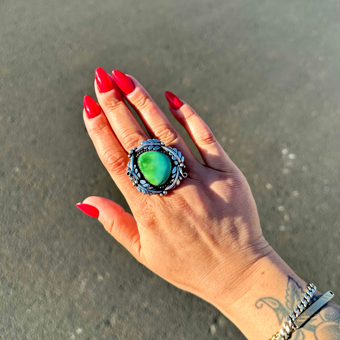 Custom Hardy Pit Statement Leaf Ring {8}