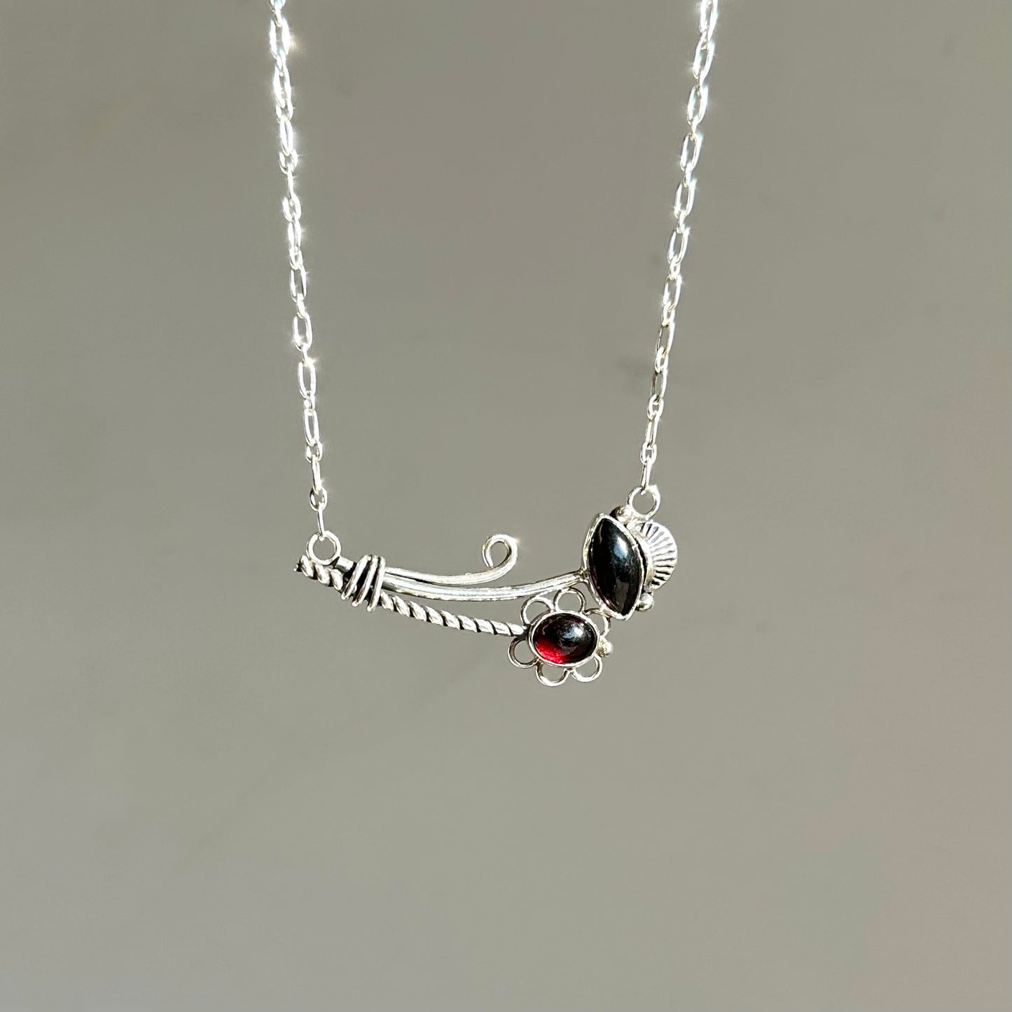 Garnet Bouquet Necklace