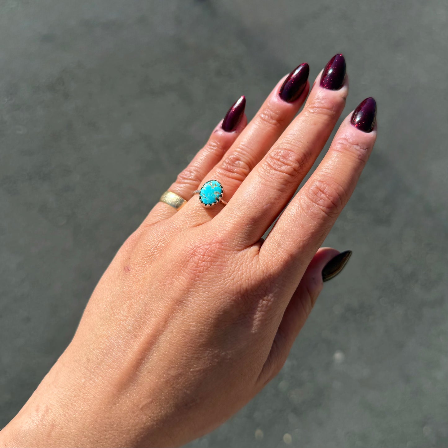 Stone Mountain Turquoise Ring {7}