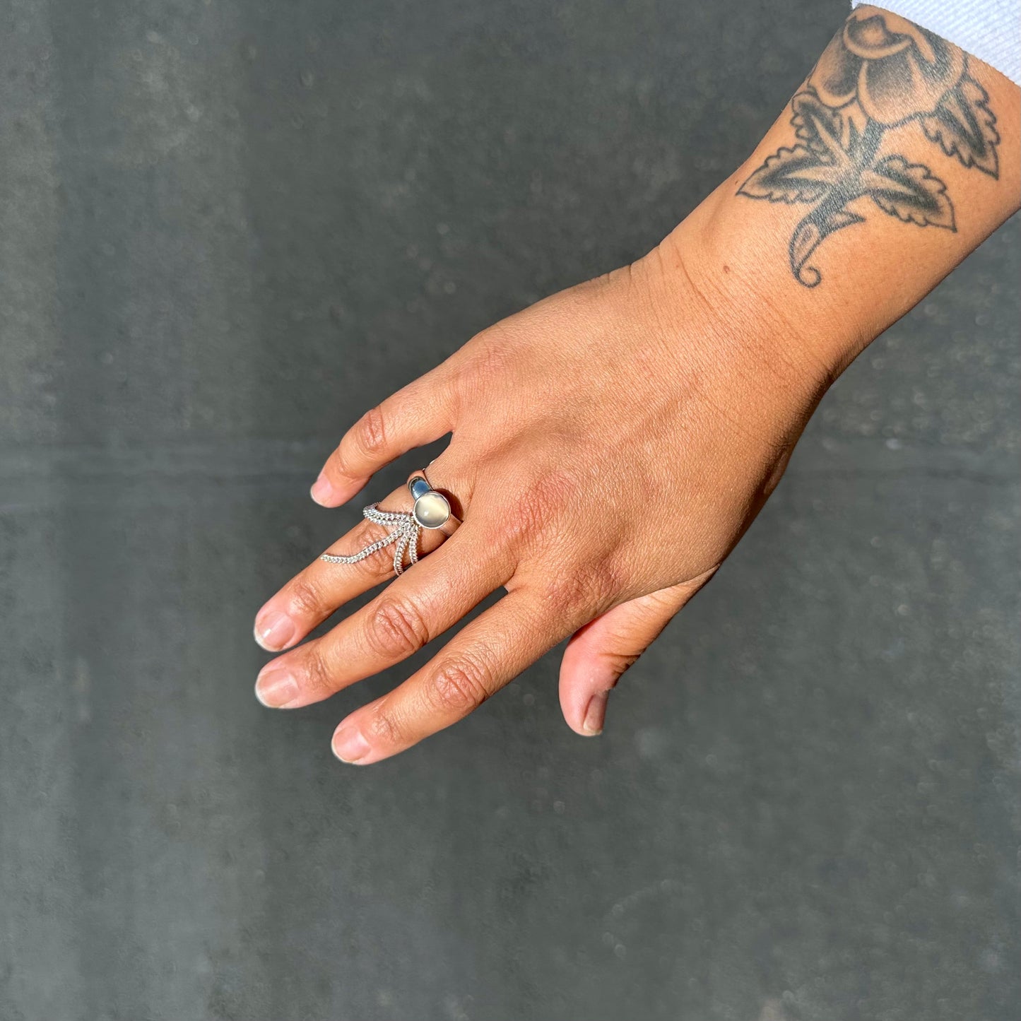 Moonstone Fringe Ring {7-7.5}