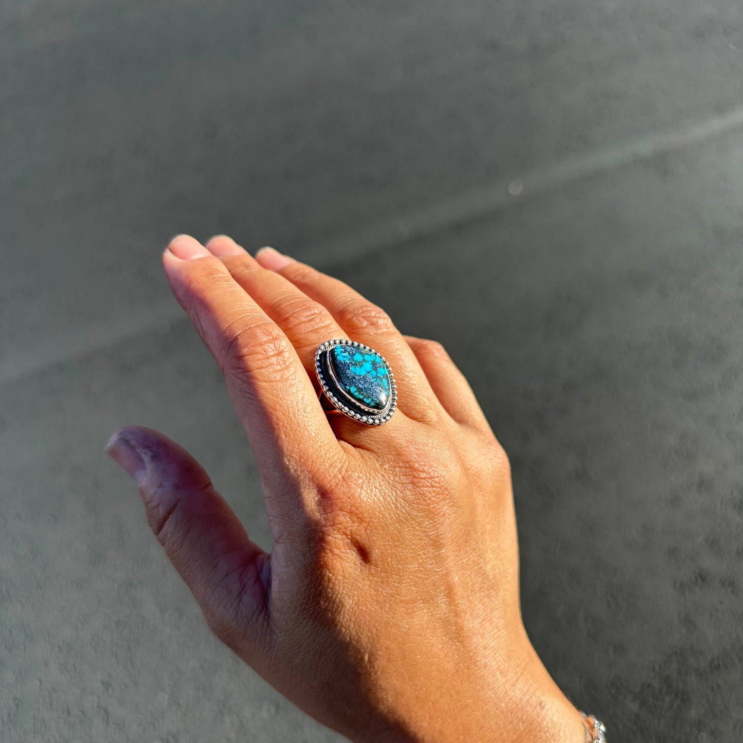 Kingman Turquoise Ring {9}