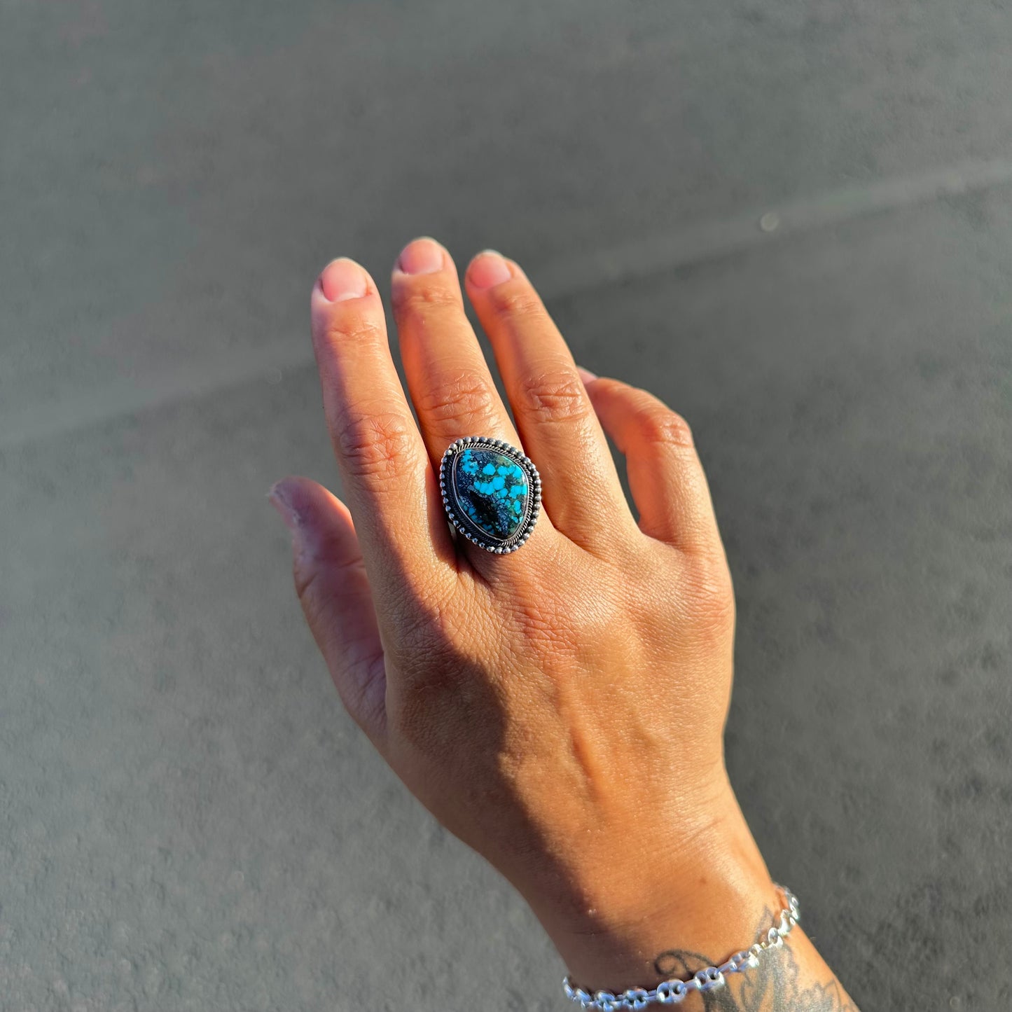 Kingman Turquoise Ring {9}