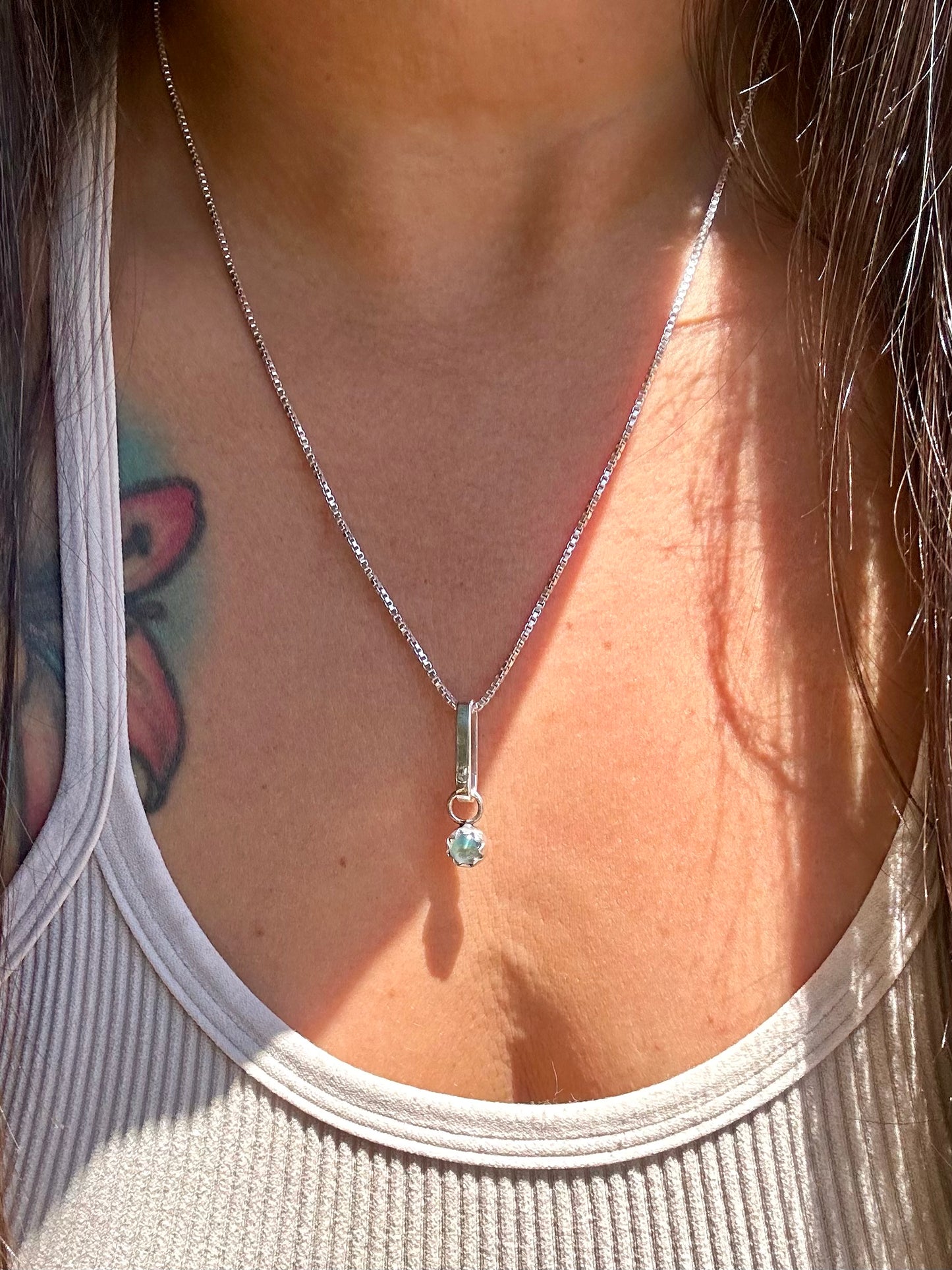 Rainbow Moonstone Necklace