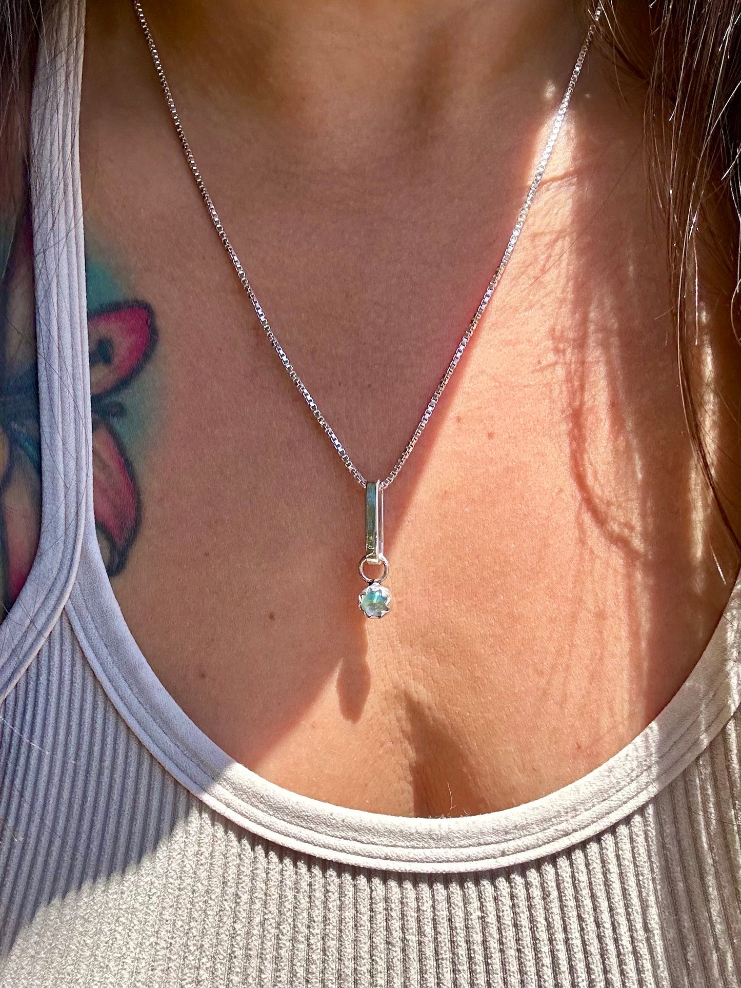 Rainbow Moonstone Necklace