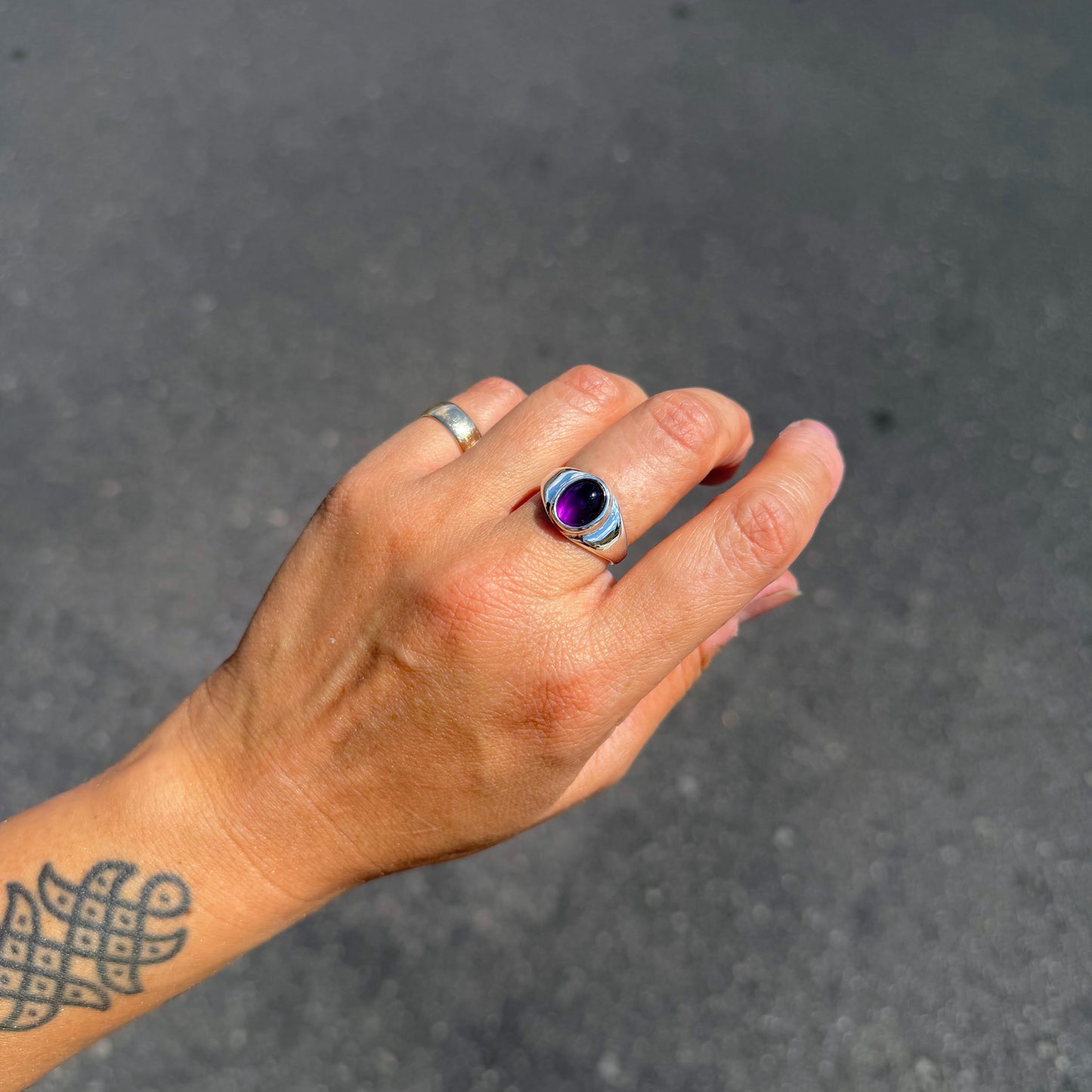 Amethyst Signet Ring {8}