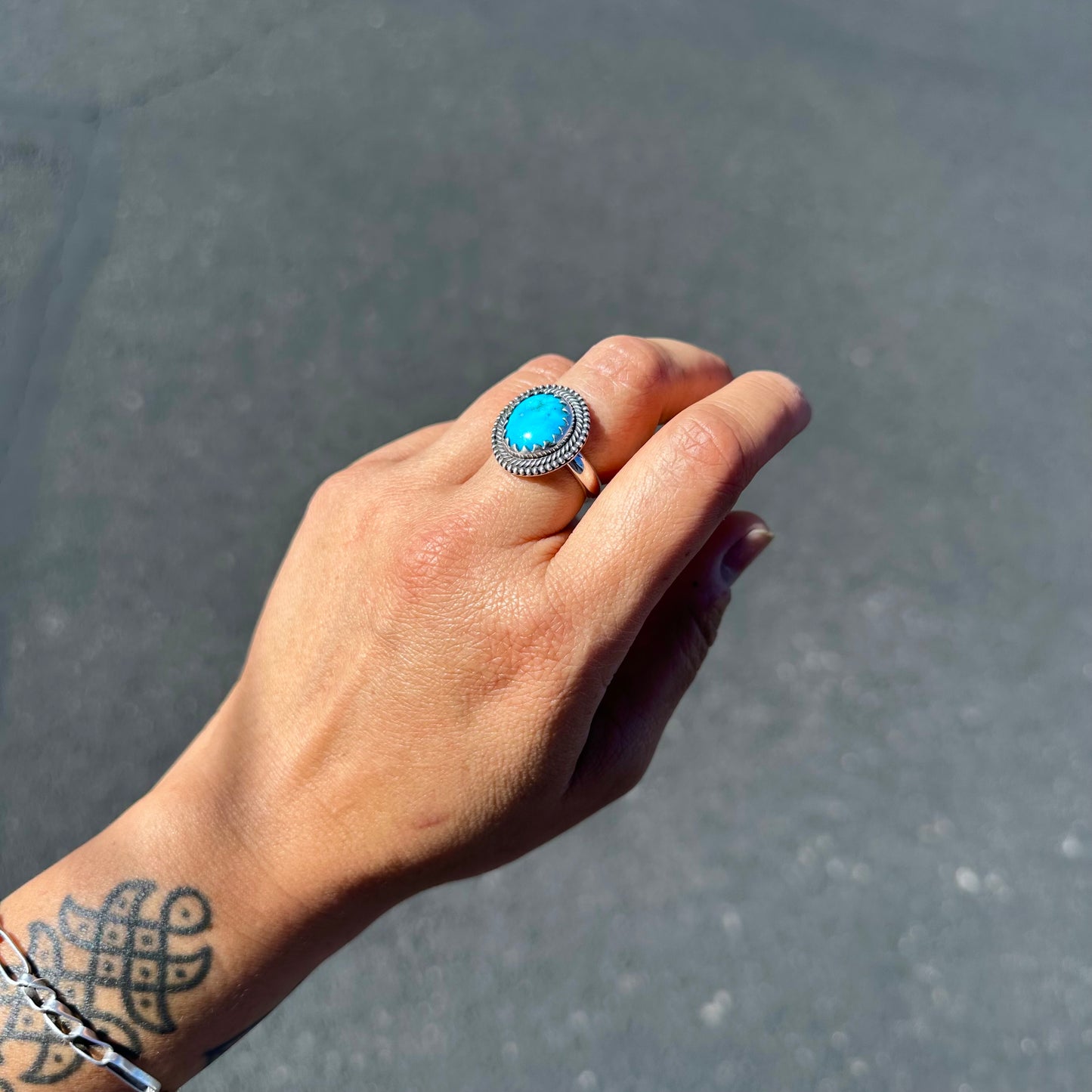 Kingman Turquoise Ring {8.25}