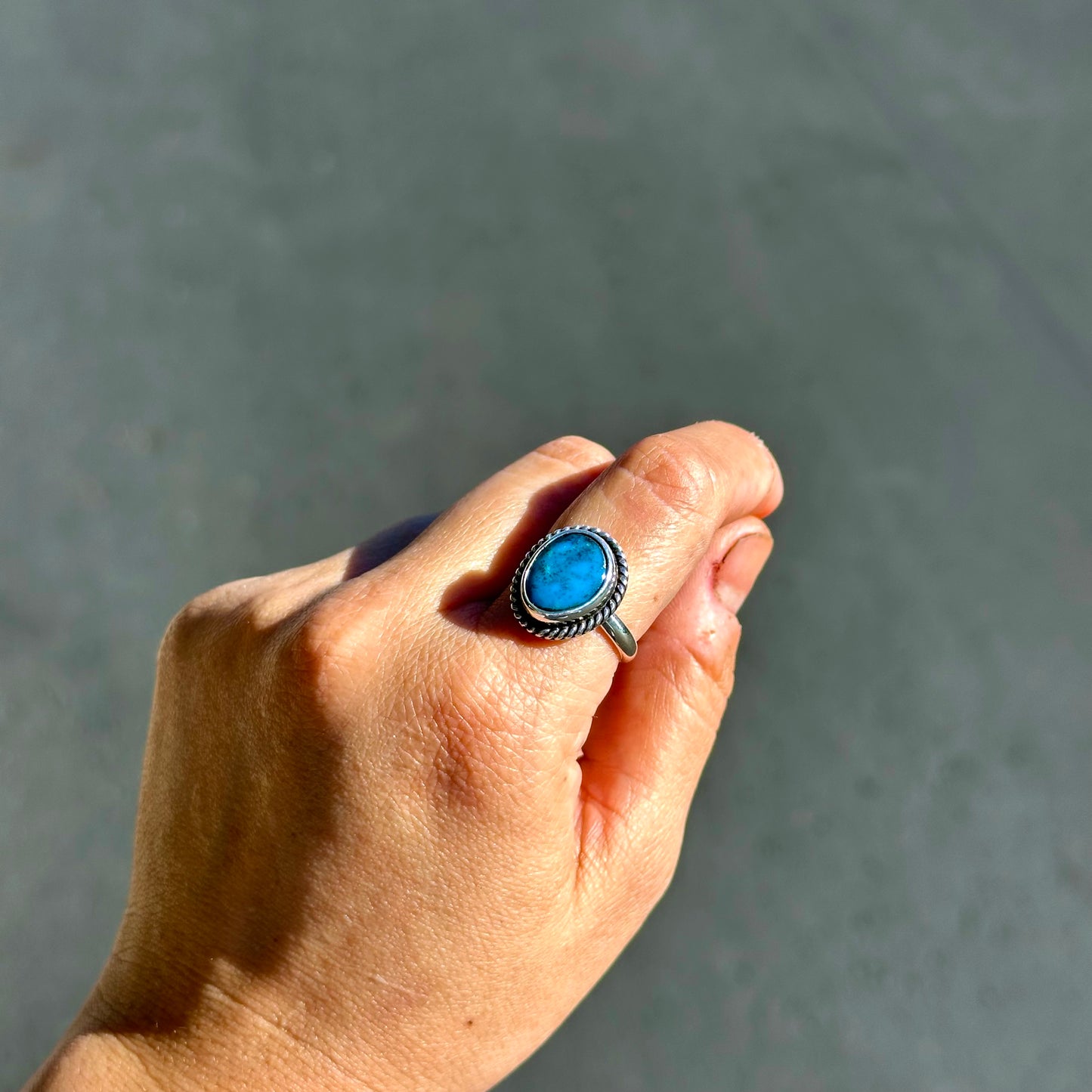 Kingman Turquoise Ring {8.5}