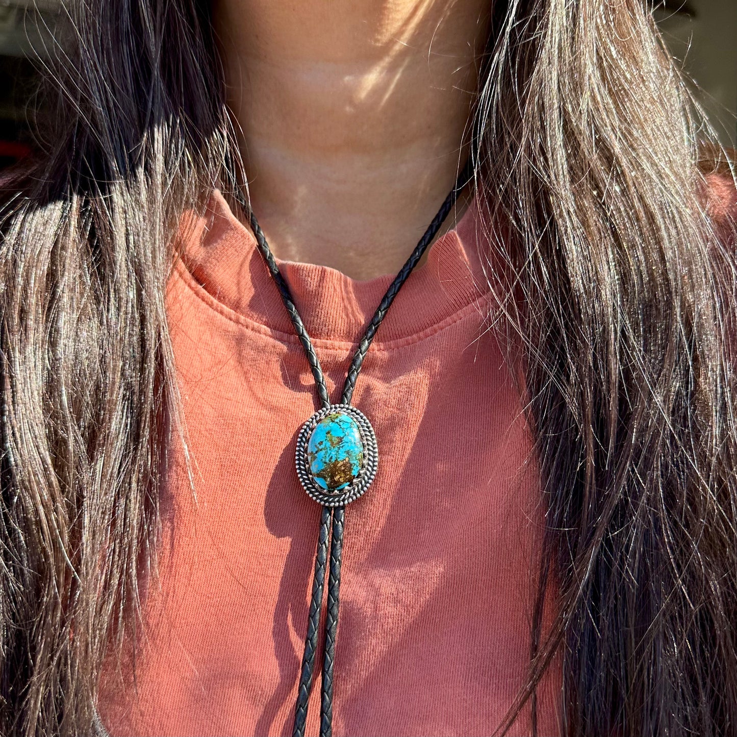 Turquoise Mountain Bolo tie