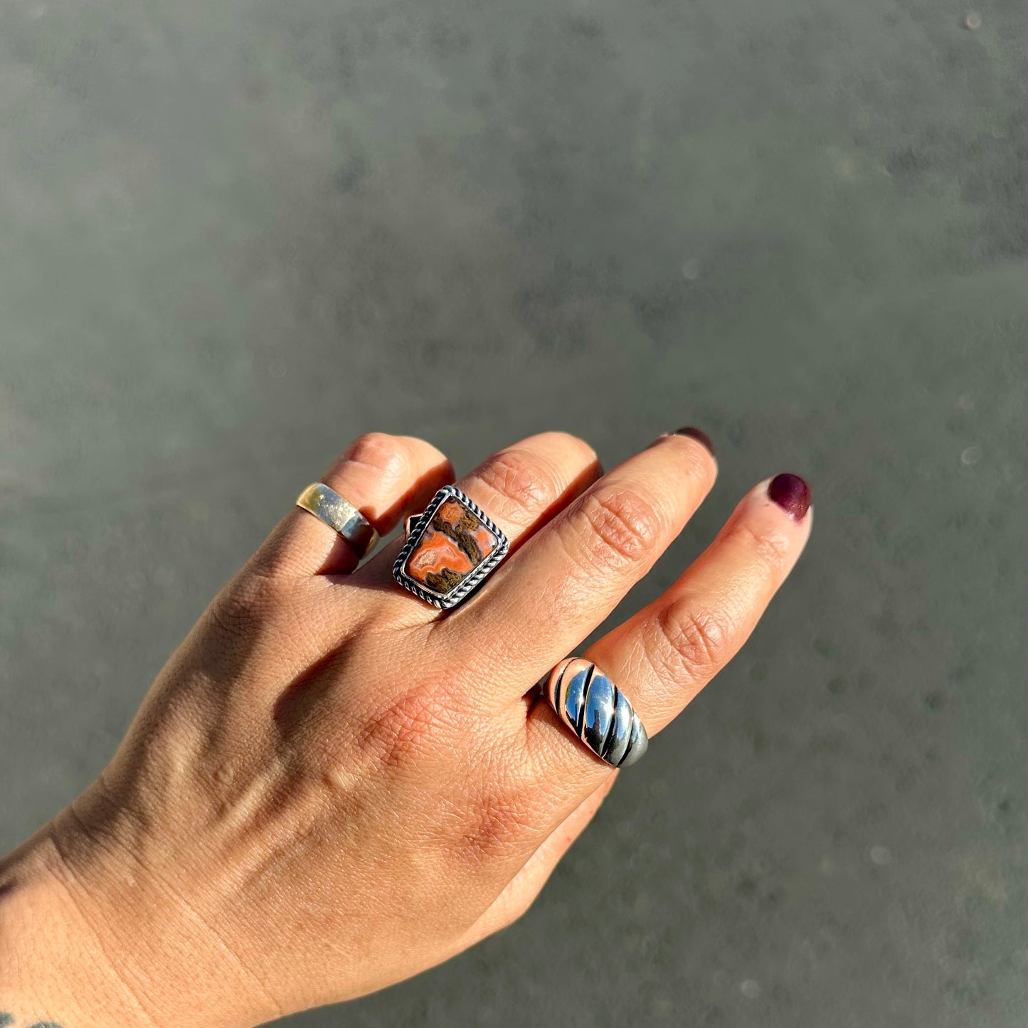Moroccan Seam Agate Ring {7.25}