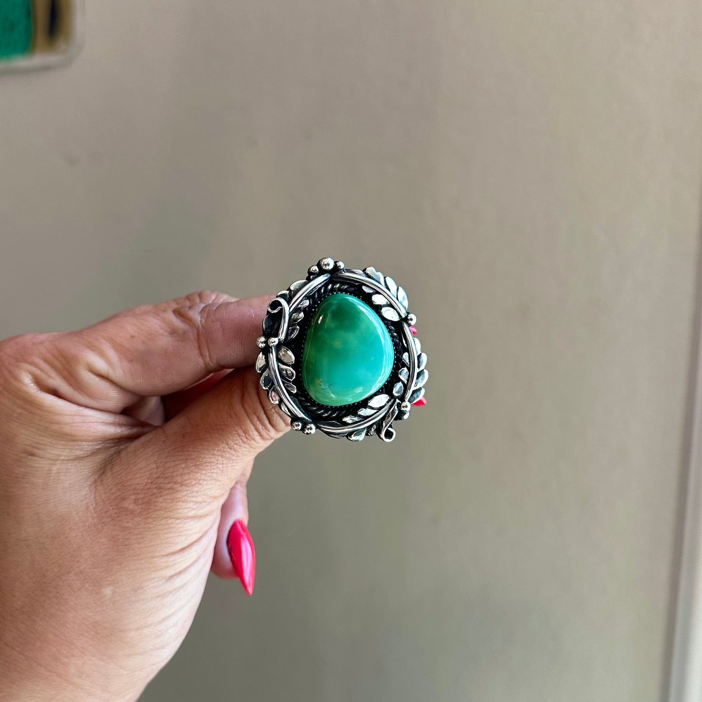 Custom Hardy Pit Statement Leaf Ring {8}