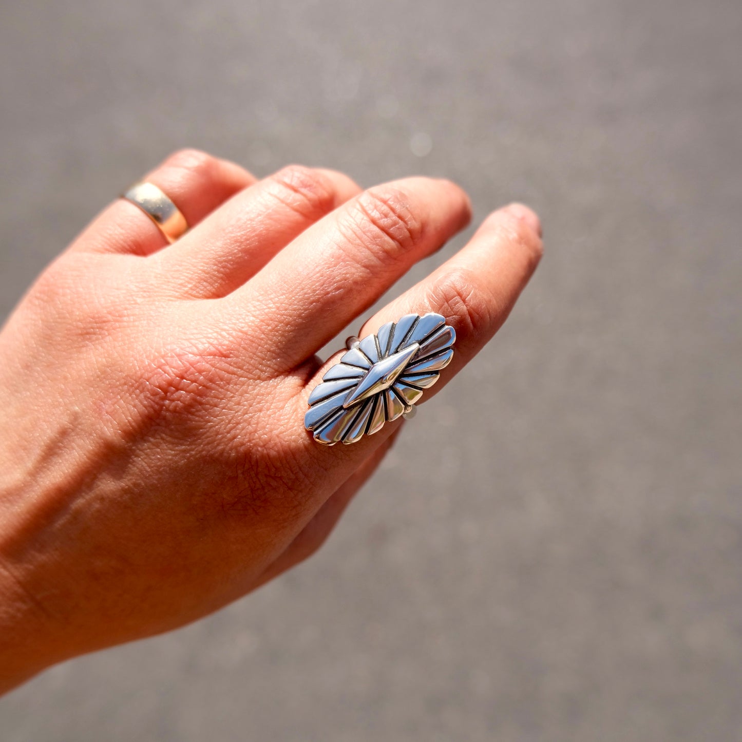 The Sterling Concho Ring