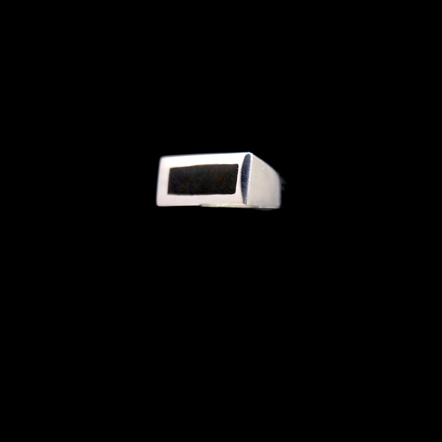 Black Onyx Rectangle Signet {7}