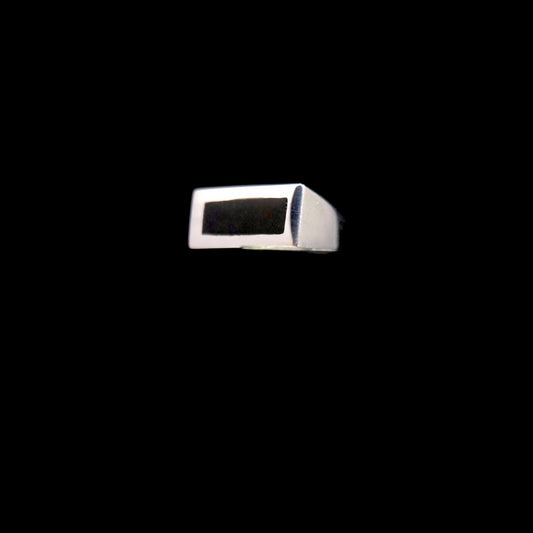 Black Onyx Rectangle Signet {7}