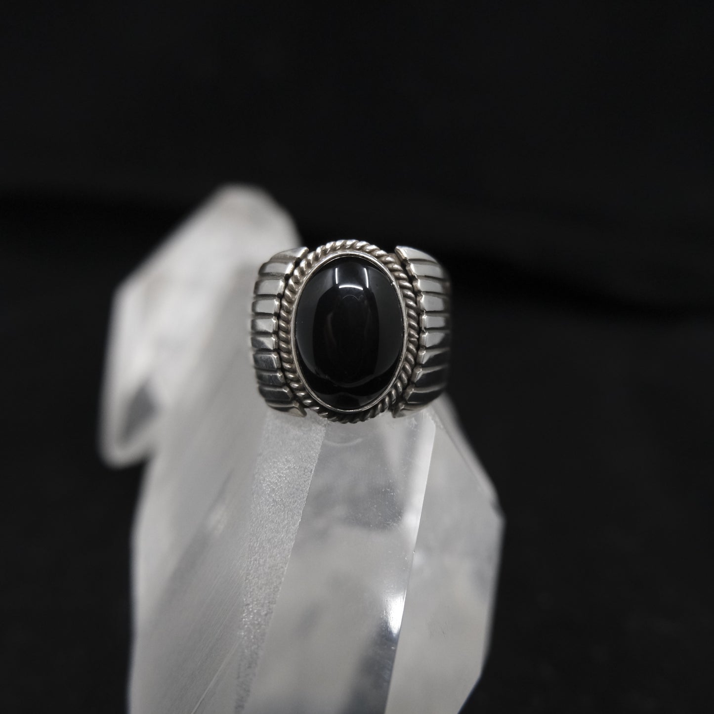 Onyx Crown Ring {10}