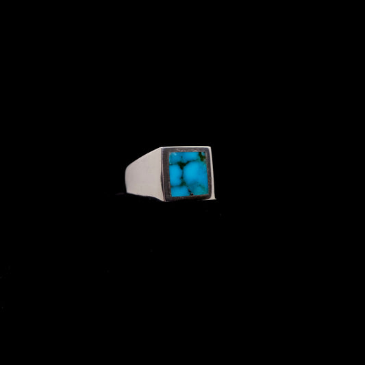 Kingman Turquoise Square Signet {11}