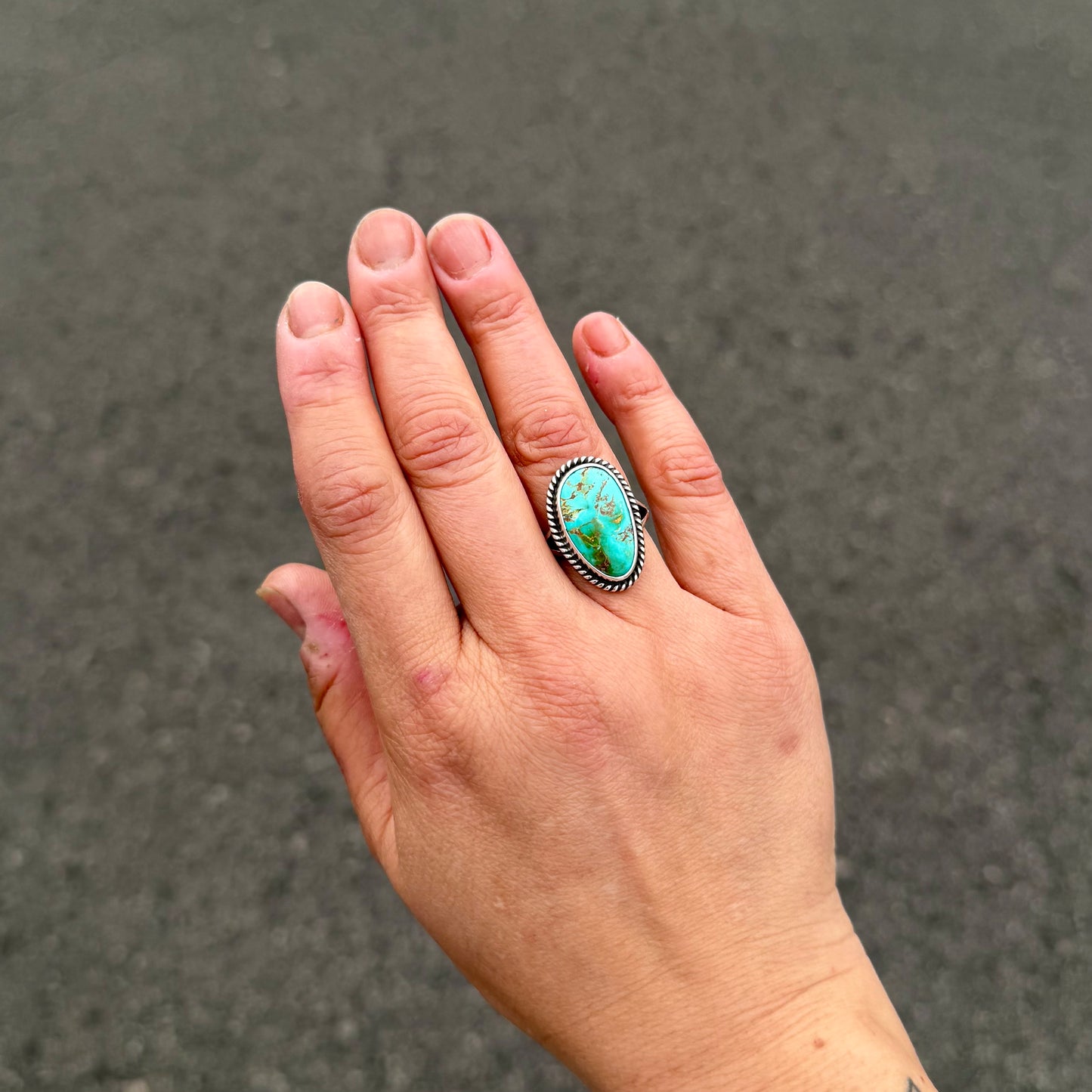 Stone Mountain Turquoise Ring {7}