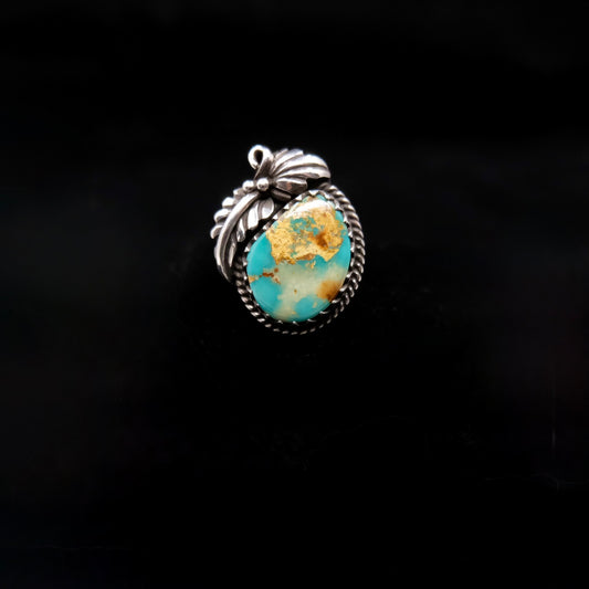 Stone Mountain Turquoise Bloom Ring {7.5}