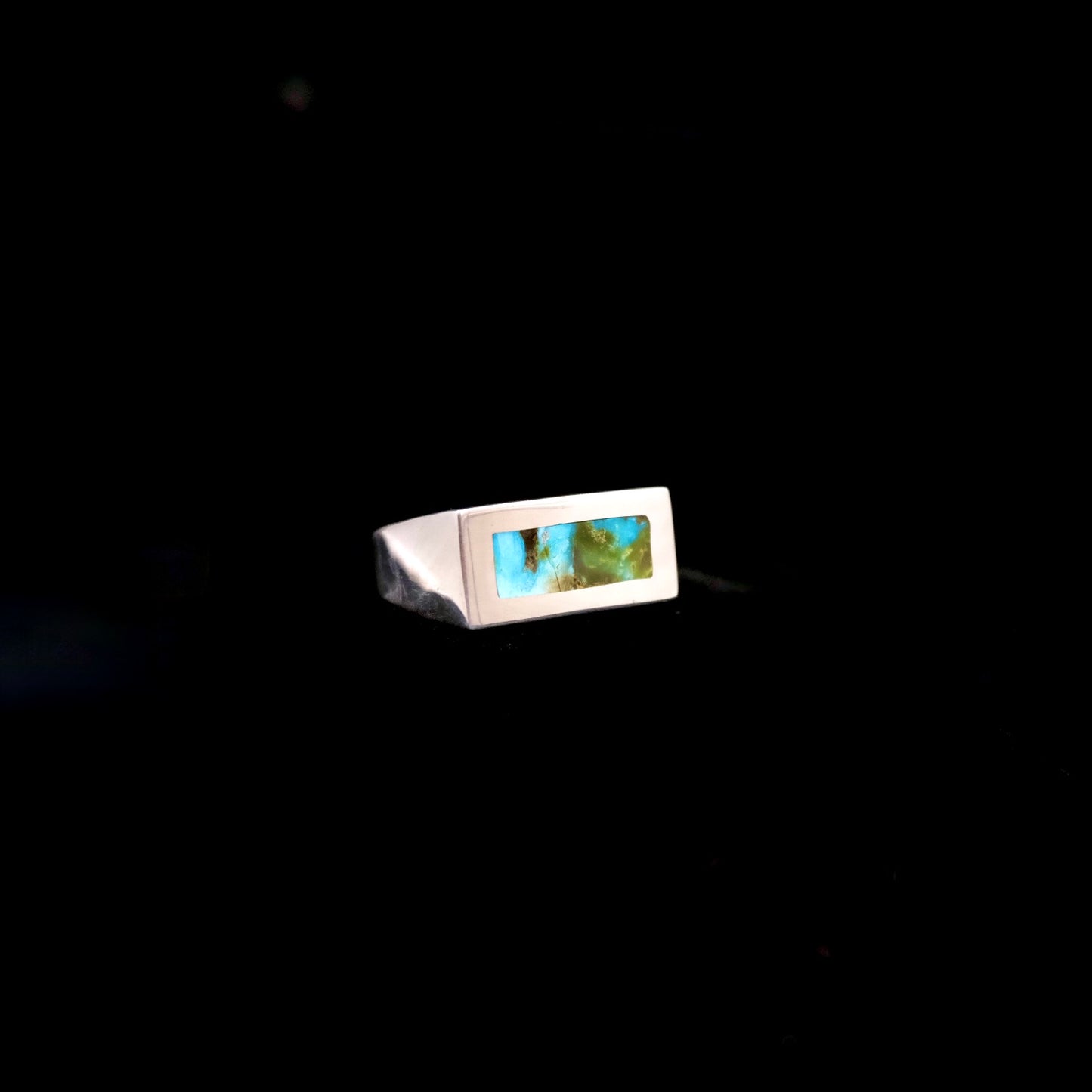 Rectangle Signet with Kingman Turquoise {6.75}