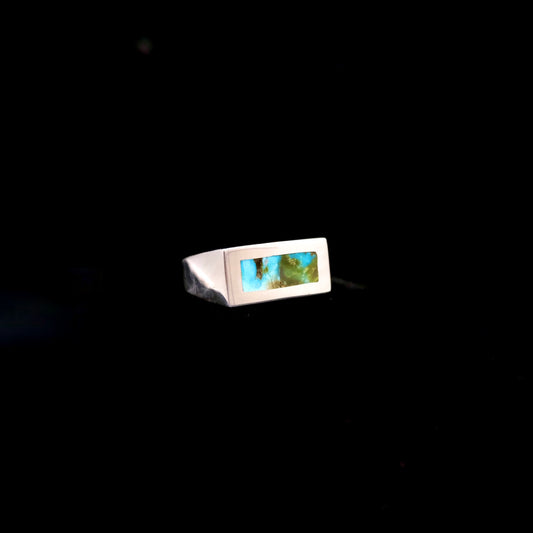 Rectangle Signet with Kingman Turquoise {6.75}