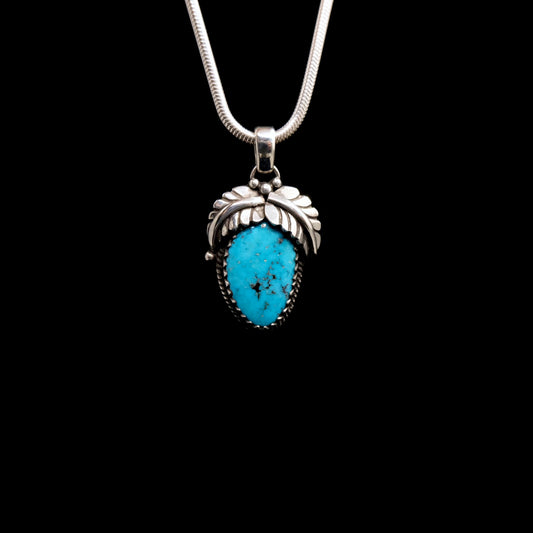 Turquoise Bloom Pendant Necklace