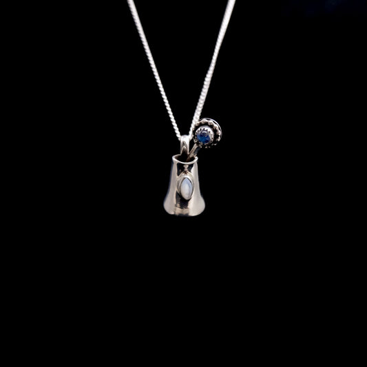 Pitcher and Flower Necklace