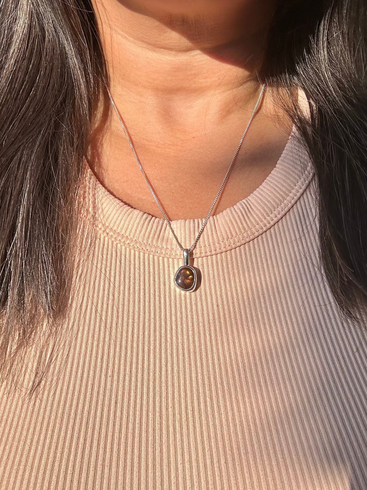 Mexican Fire Agate Mini Pendant
