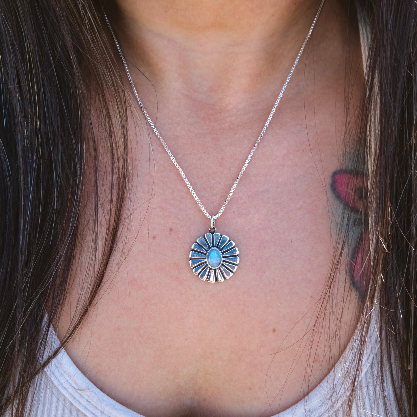 Mini Moonstone Sun Medallion