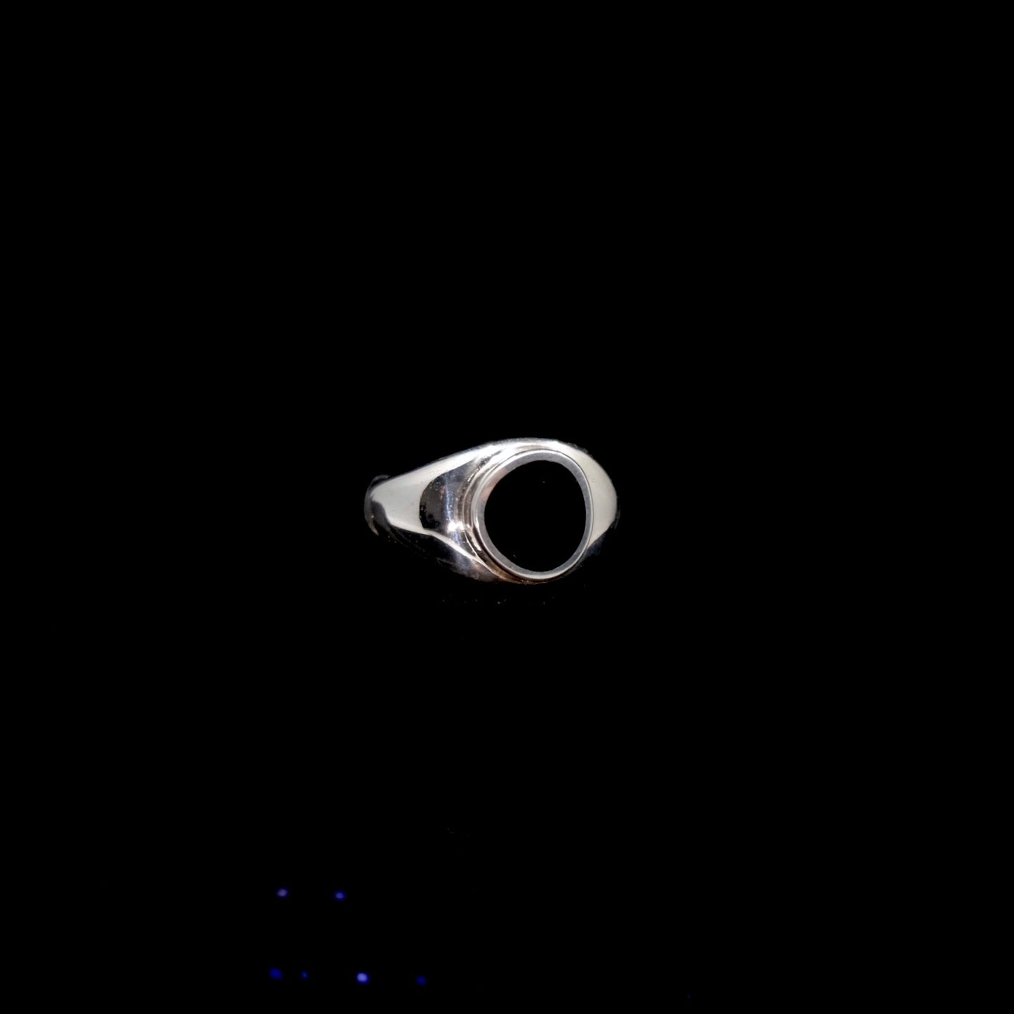 Onyx Free Form Signet Ring {8}