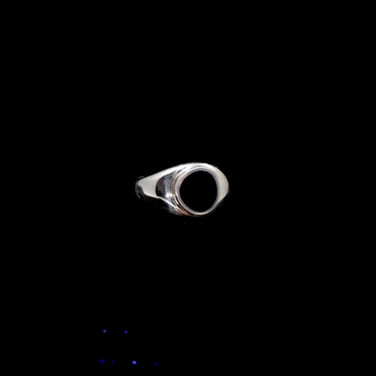 Onyx Free Form Signet Ring {8}