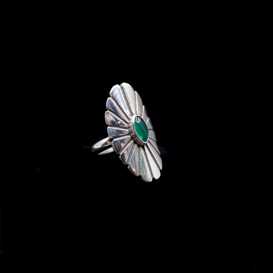 {READY TO SHIP} LIMITED EDITION Green Onyx Mini Concho Ring {7}