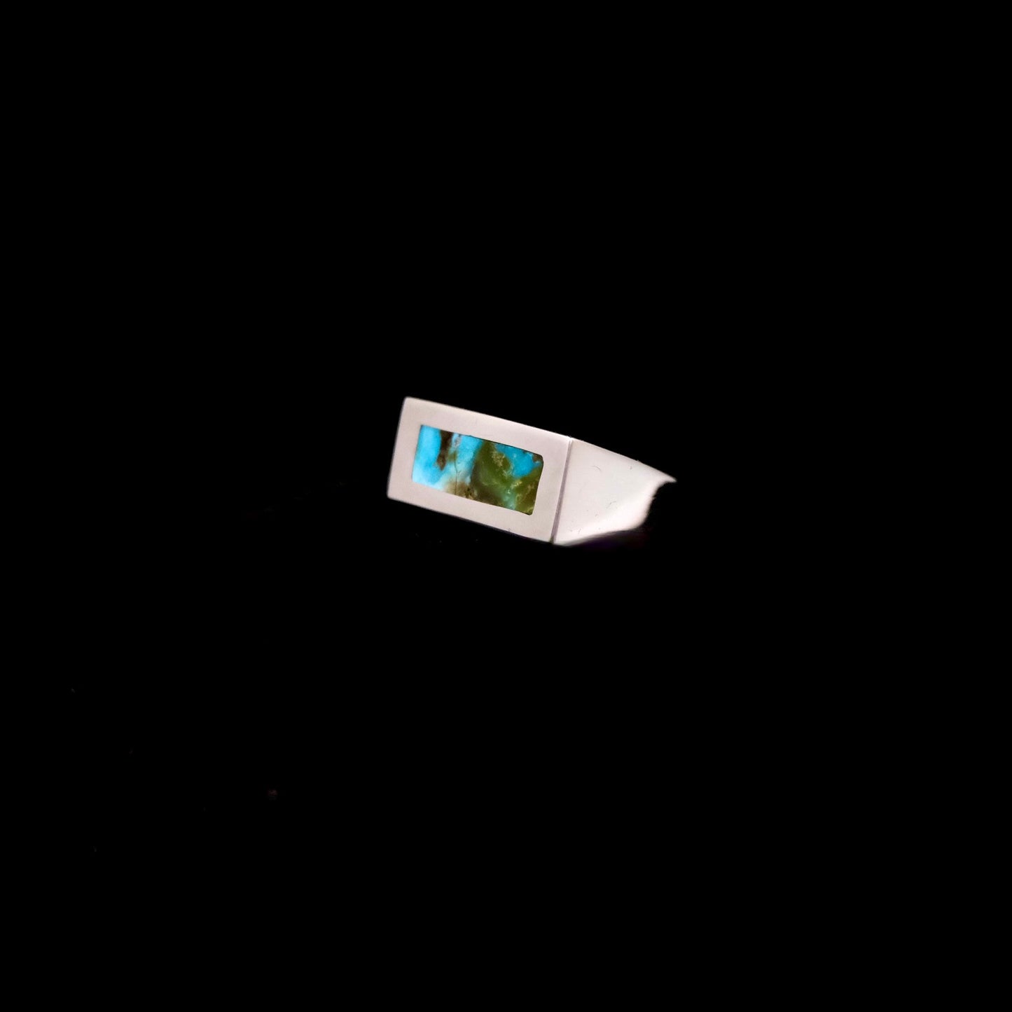 Rectangle Signet with Kingman Turquoise {6.75}