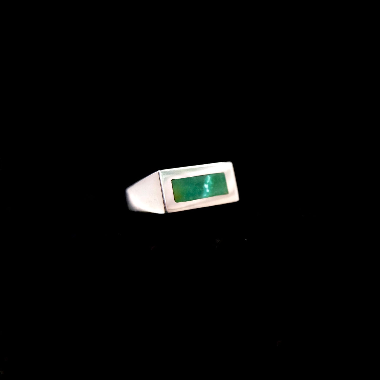 Rectangle Signet with Hardy Pit Turquoise {9}
