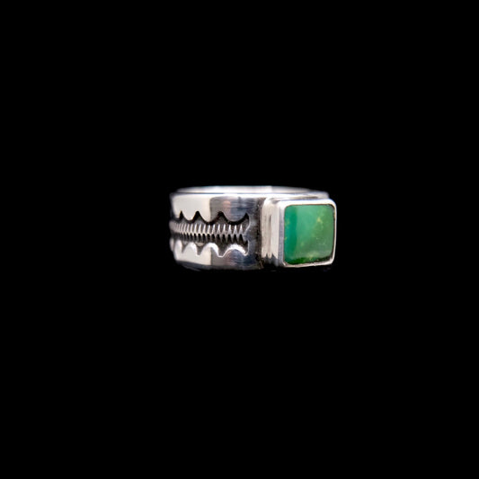 Hardy Pit Turquoise Cigar Ring {7/7.5}