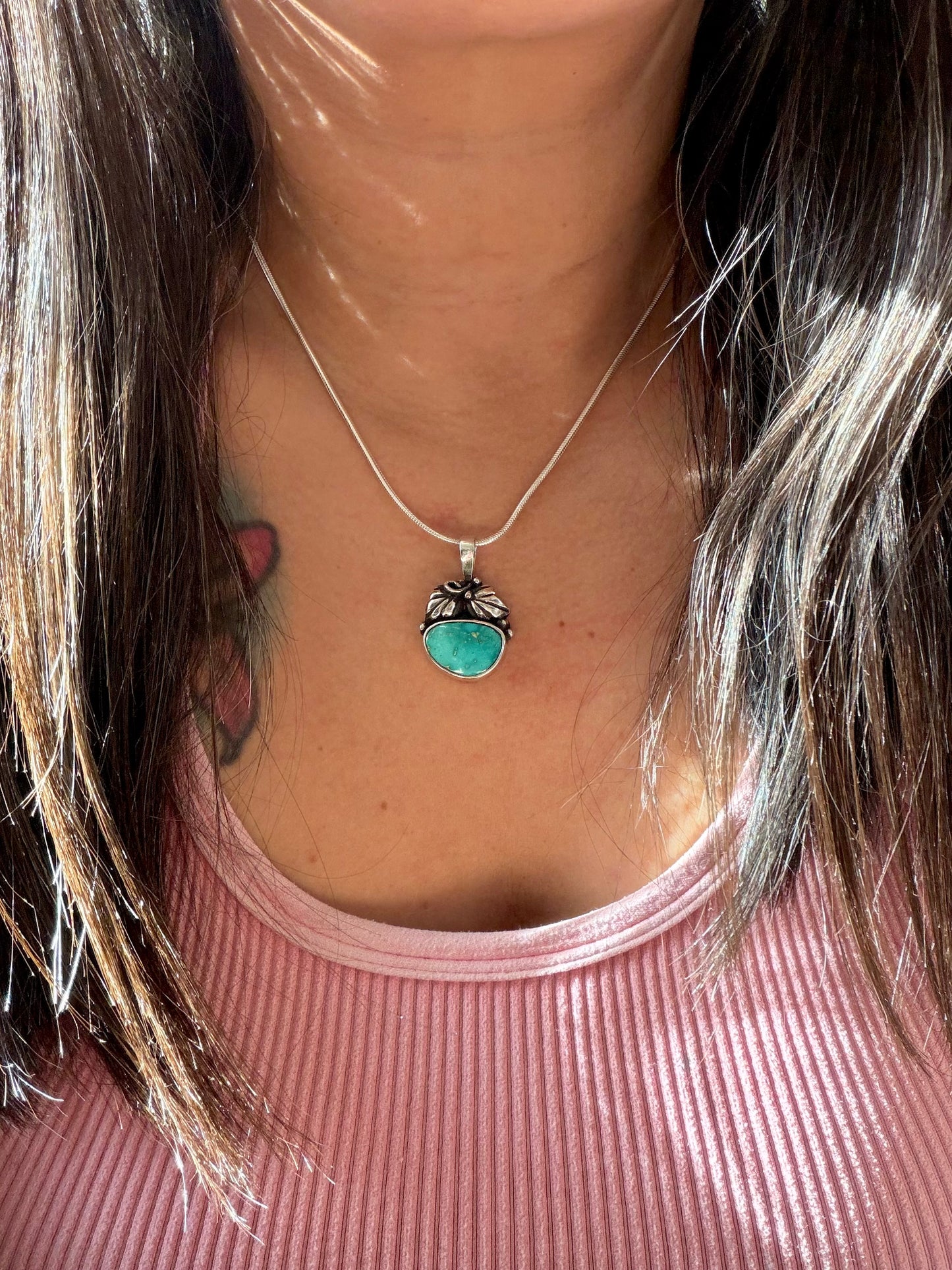 Stone Mountain Turquoise Bloom Necklace