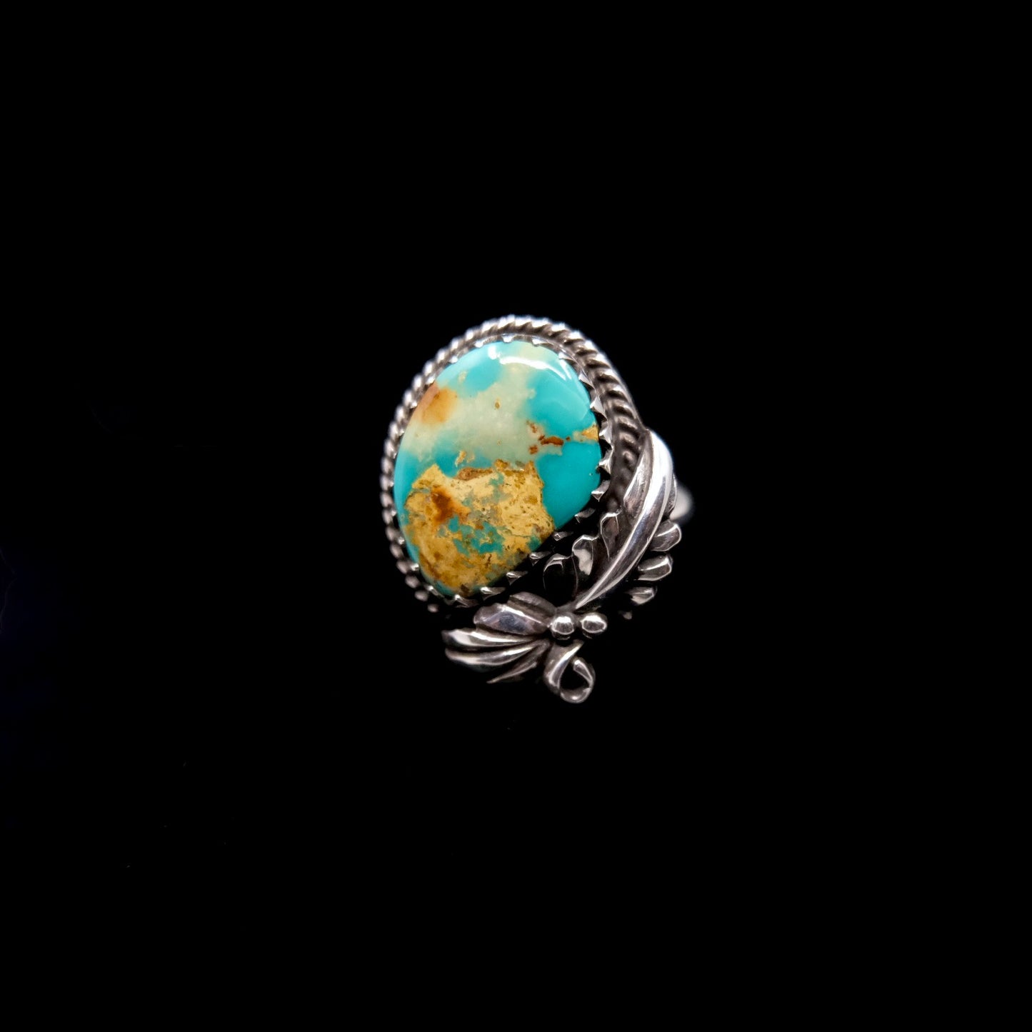Stone Mountain Turquoise Bloom Ring {7.5}